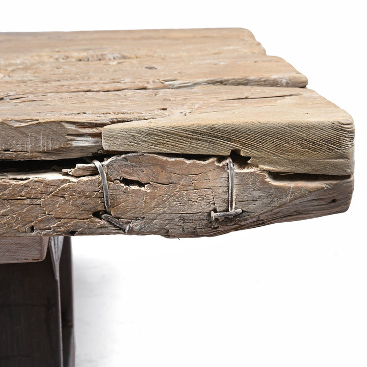 Detail of Bleached Elm Driftwood Coffee Table | Indigo Antiques