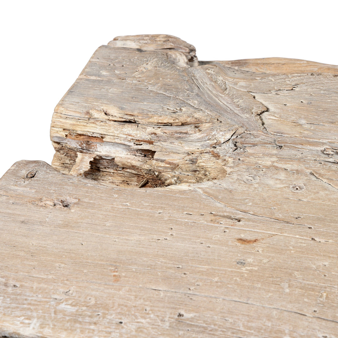 Detail of Bleached Elm Driftwood Coffee Table | Indigo Antiques