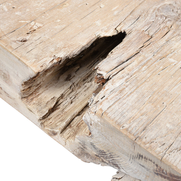 Detail of Bleached Elm Driftwood Coffee Table | Indigo Antiques