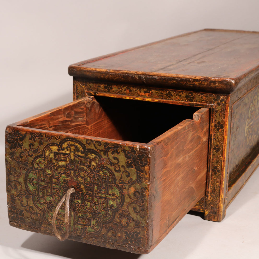 Choksar From Tibet with Original Painting - 19thC | Indigo Oriental Antiques