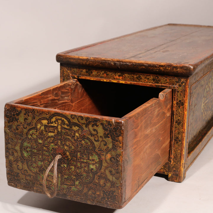 Choksar From Tibet with Original Painting - 19thC | Indigo Oriental Antiques