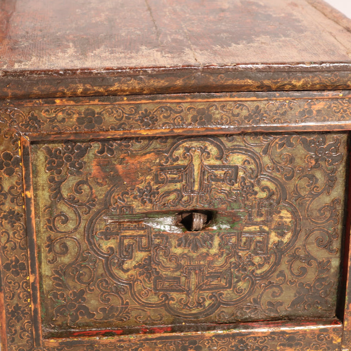 Choksar From Tibet with Original Painting - 19thC | Indigo Oriental Antiques