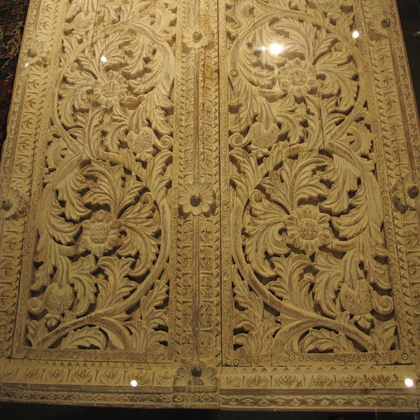 Coffee Table Made From 19thC Carved Teak Doors
