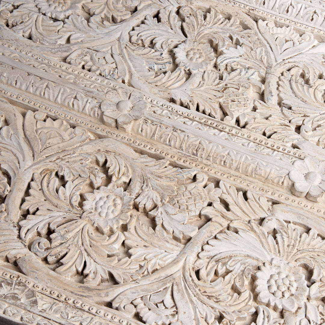 Coffee Table Made From Old Carved Teak Ceiling Panel | Indigo Oriental Antiques