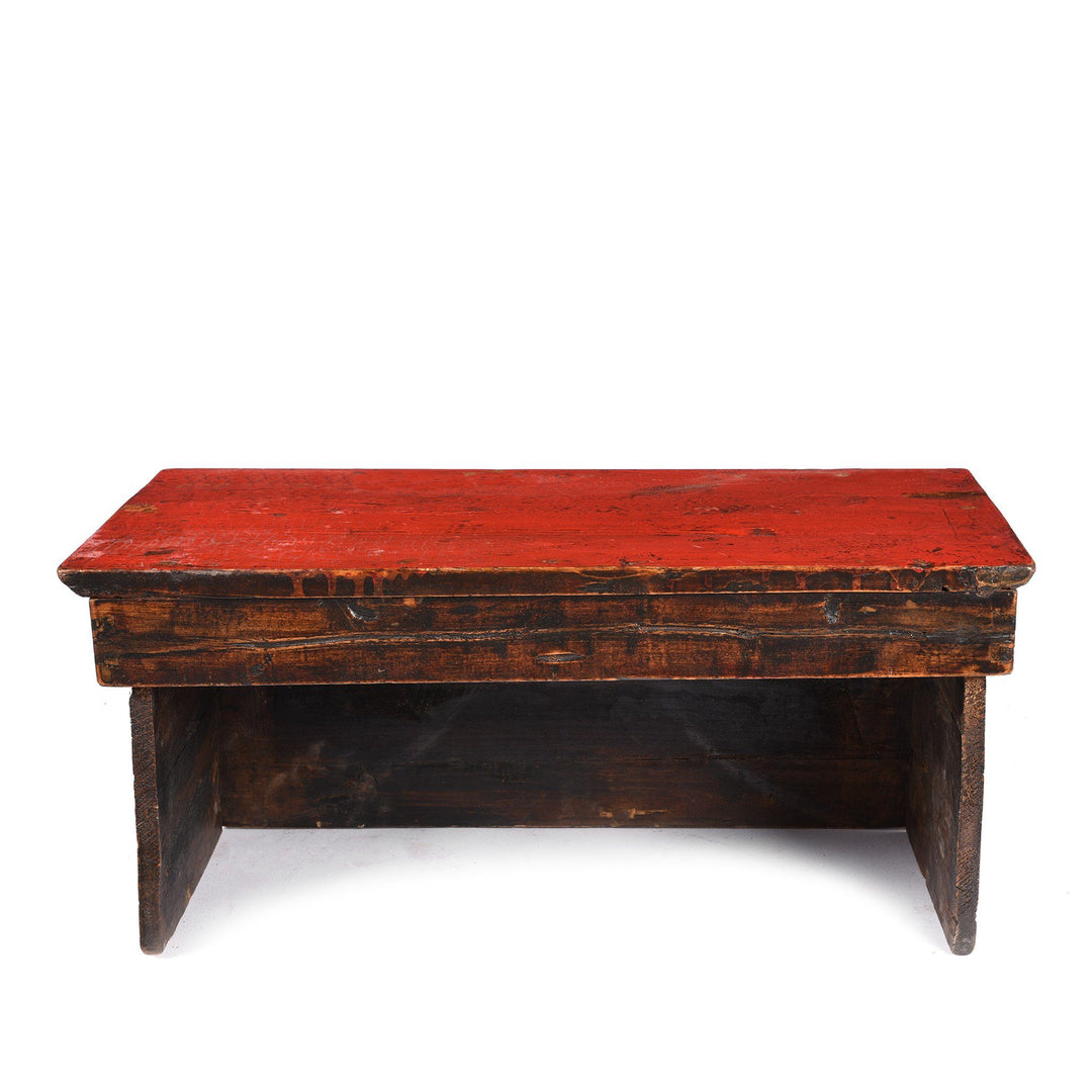 Back Of Folding Painted Prayer Table (Choksar) from Tibet 19thC | Indigo Antiques