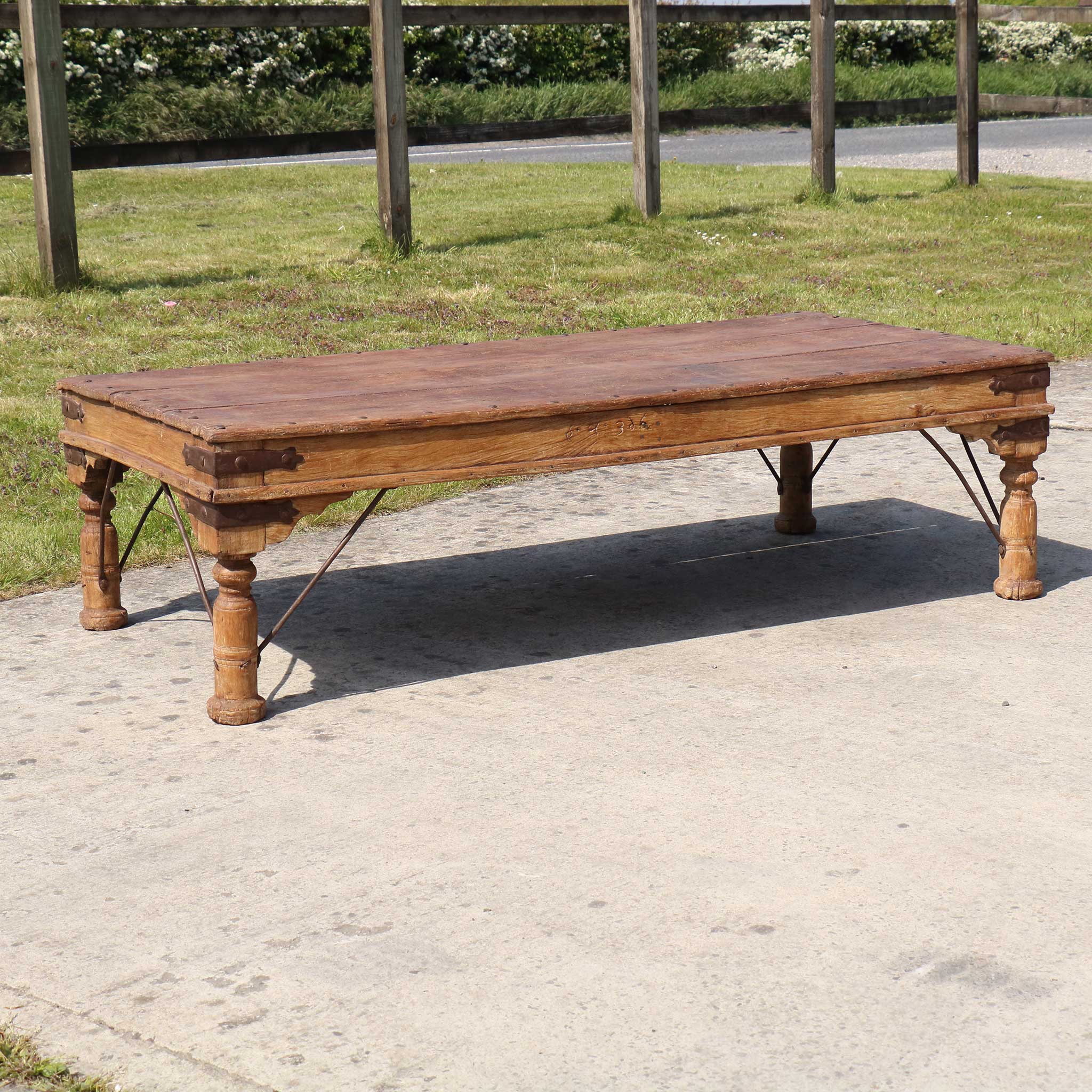 Indian Coffee Table Daybed From Rajasthan 19thC Indigo Antiques