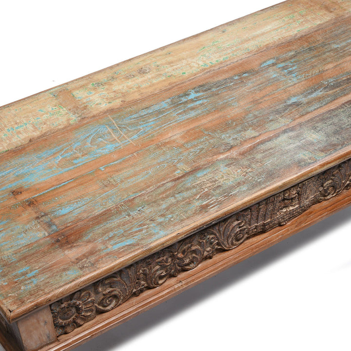 Indian Takhat Coffee Table Made From Reclaimed Teak | Indigo Antiques