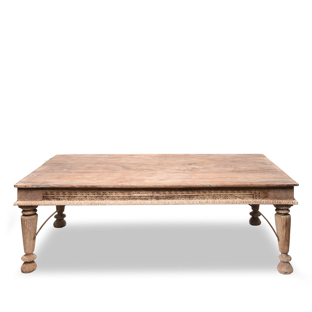 Indian Takhat Coffee Table Made From Reclaimed Teak Wood | Indigo Antiques