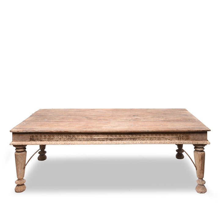 Indian Takhat Coffee Table Made From Reclaimed Teak Wood | Indigo Antiques