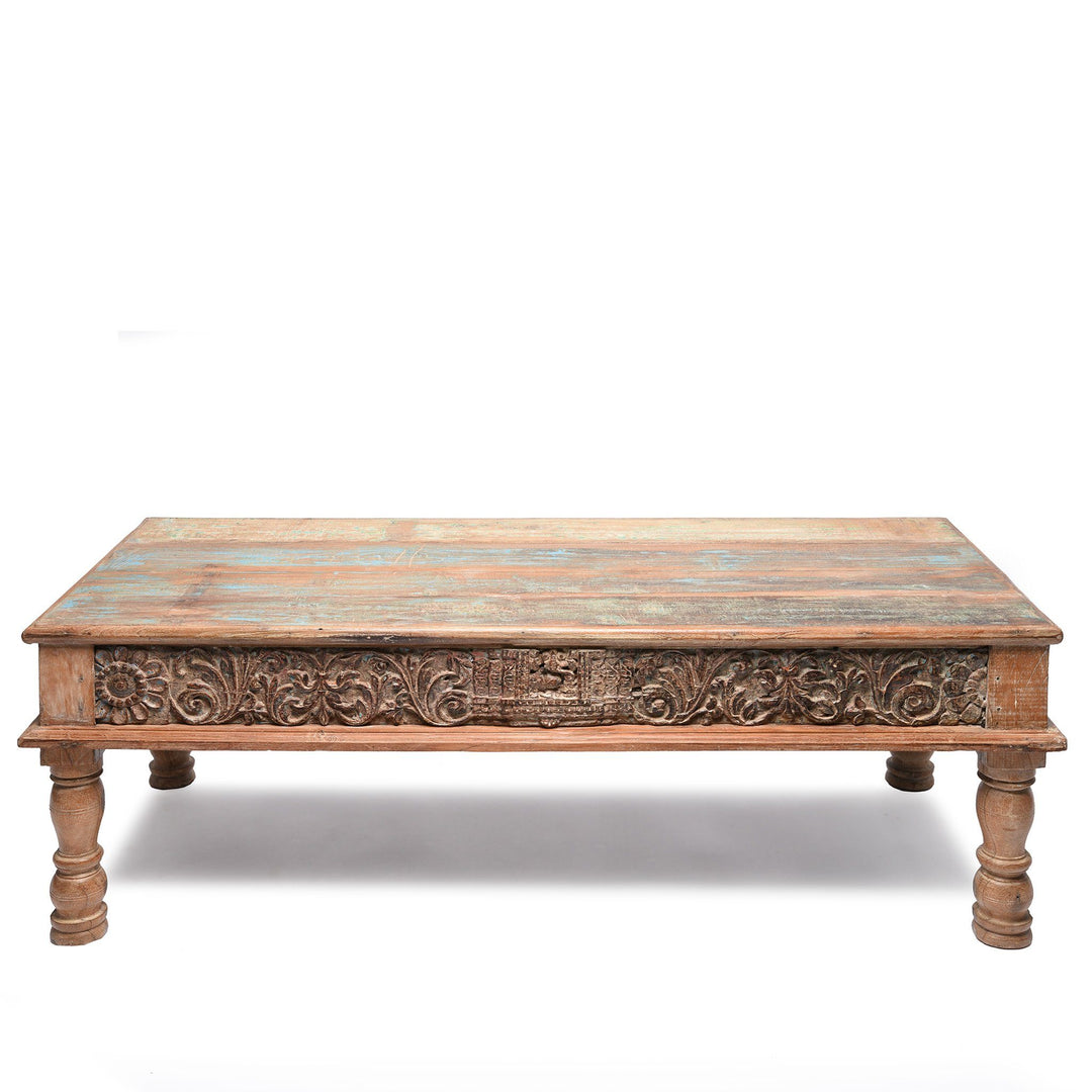 Indian Takhat Coffee Table Made From Reclaimed Teak | Indigo Antiques