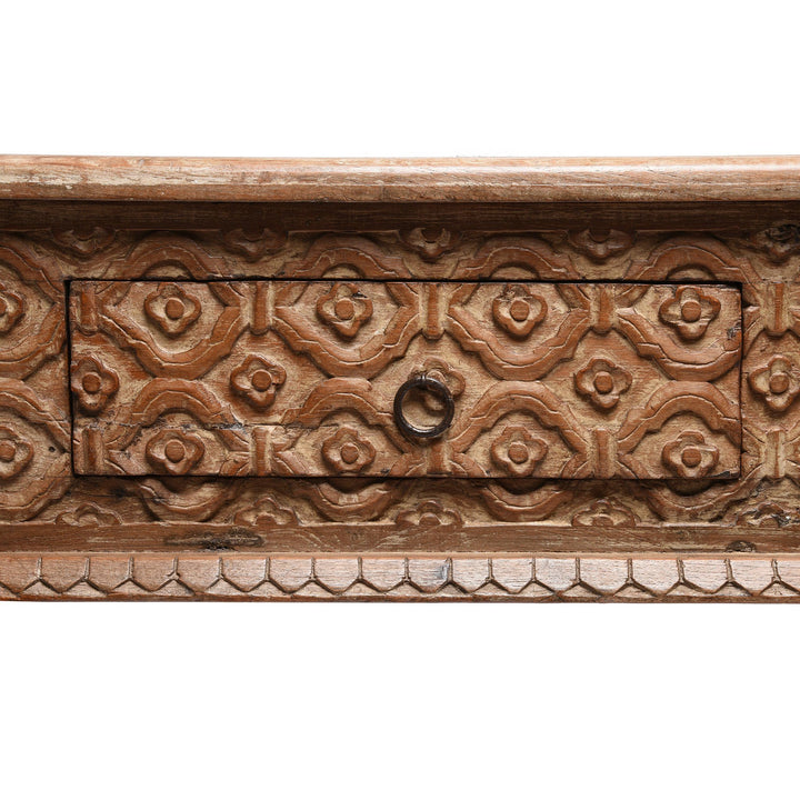 Indian 2 Drawer Takhat Coffee Table Made From Reclaimed Teak | Indigo Antiques