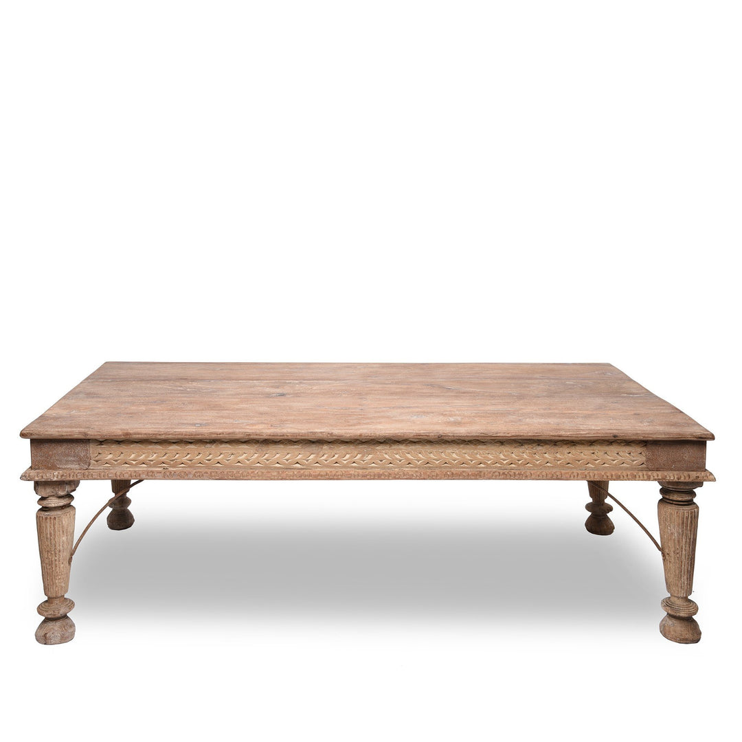 Indian Takhat Coffee Table Made From Reclaimed Teak Wood | Indigo Antiques