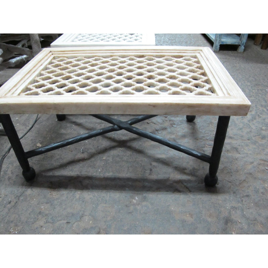 Marble Jali Coffee Table from Rajasthan | Indigo Oriental Antiques