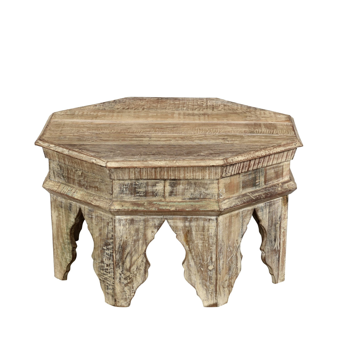 Octagonal Coffee Table Made From Reclaimed wood | Indigo Oriental Antiques