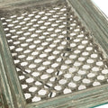 Old Jali Window Coffee Table with Glass Top