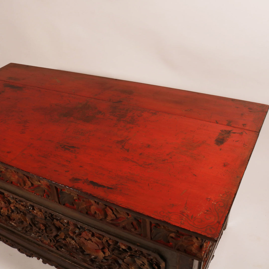 Painted & Carved Choksar - Prayer Table from Tibet | Indigo Oriental Antiques