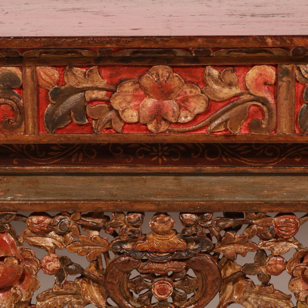 Painted & Carved Choksar - Prayer Table from Tibet | Indigo Oriental Antiques
