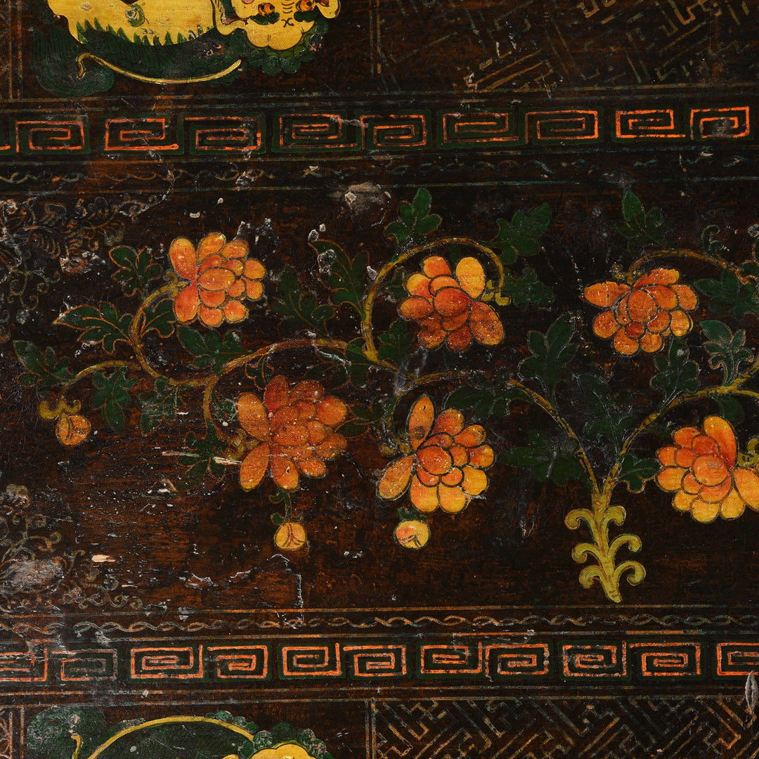 Painted Mongolian Prayer Table for Coffee Table - 19thC | Indigo Antiques