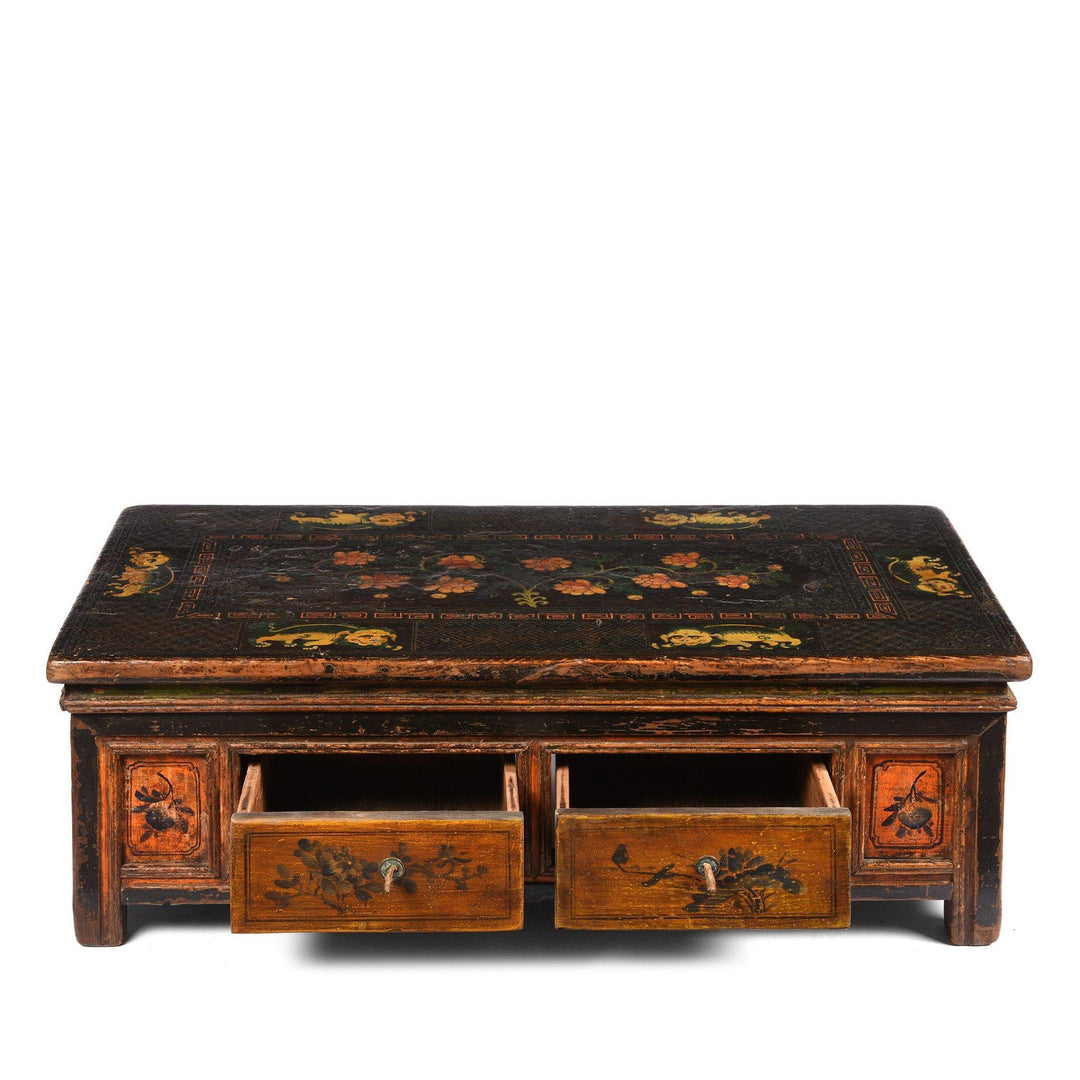 Painted Mongolian Prayer Table for Coffee Table - 19thC | Indigo Antiques