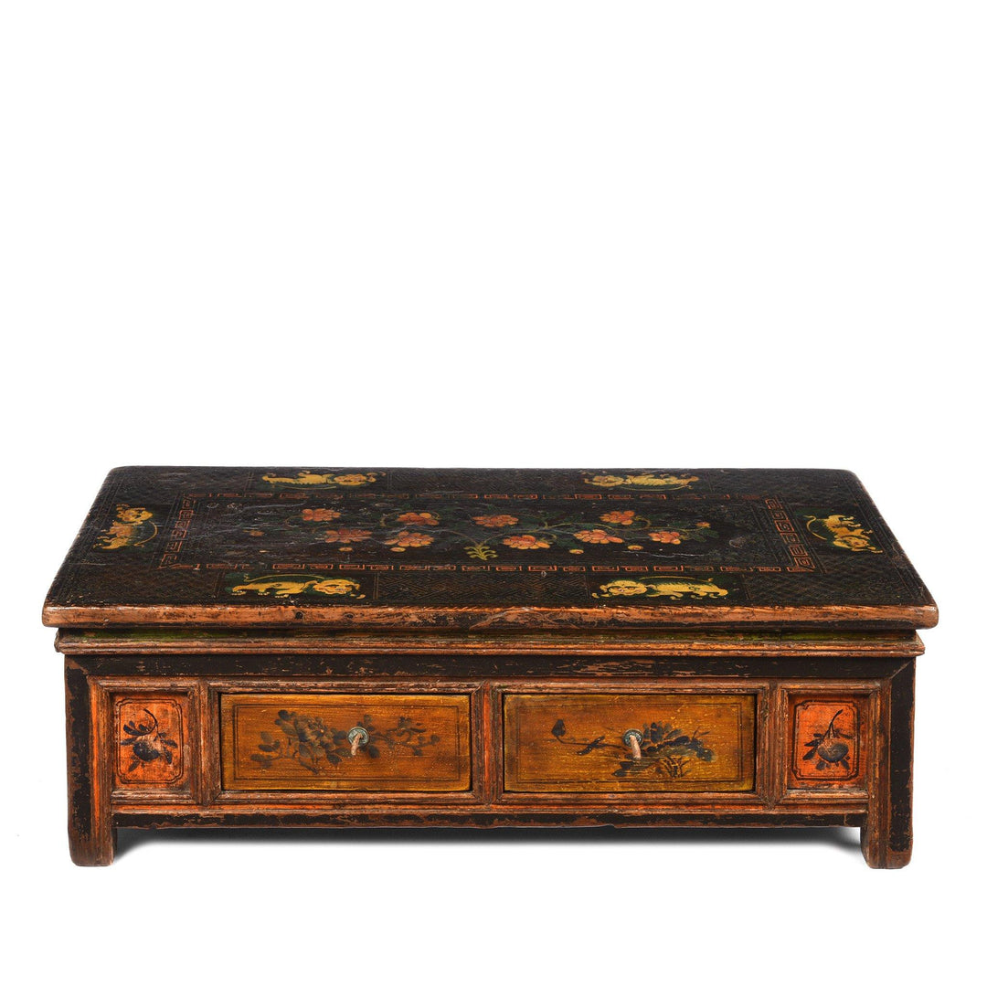 Painted Mongolian Prayer Table for Coffee Table - 19thC | Indigo Antiques