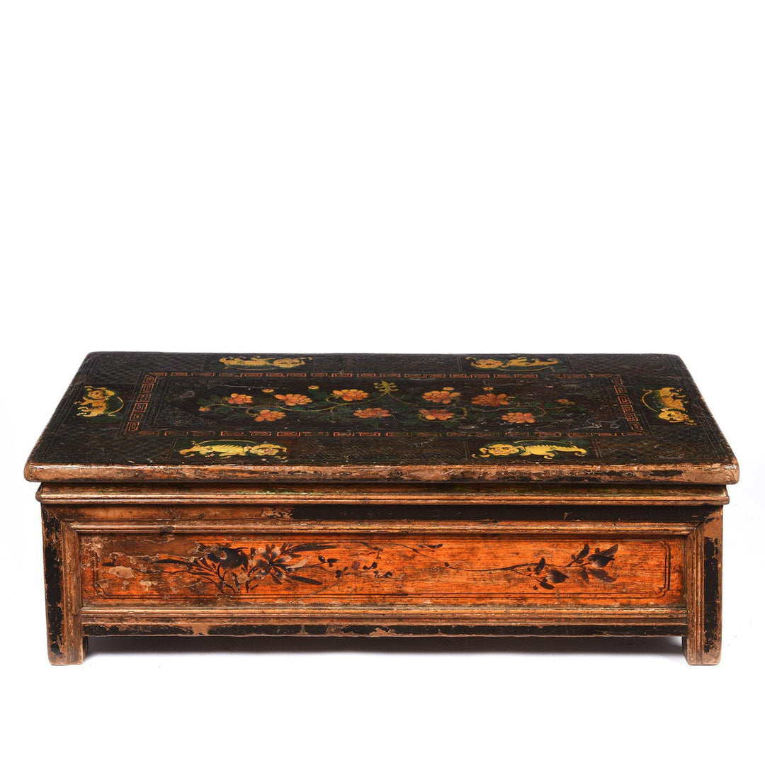 Painted Mongolian Prayer Table for Coffee Table - 19thC | Indigo Antiques