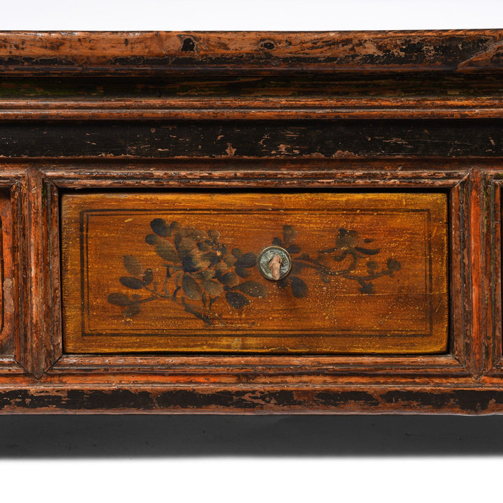 Painted Mongolian Prayer Table for Coffee Table - 19thC | Indigo Antiques