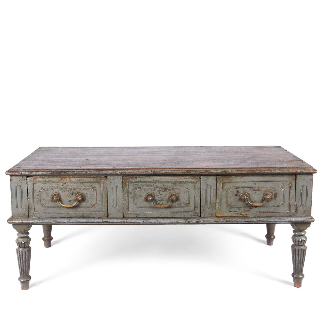 Regency Style Indian Painted Coffee Table, Rajasthan - 19thC | Indigo Antiques