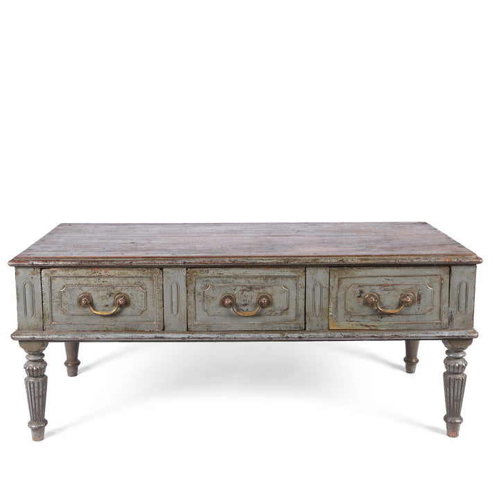 Regency Style Indian Painted Coffee Table, Rajasthan - 19thC | Indigo Antiques