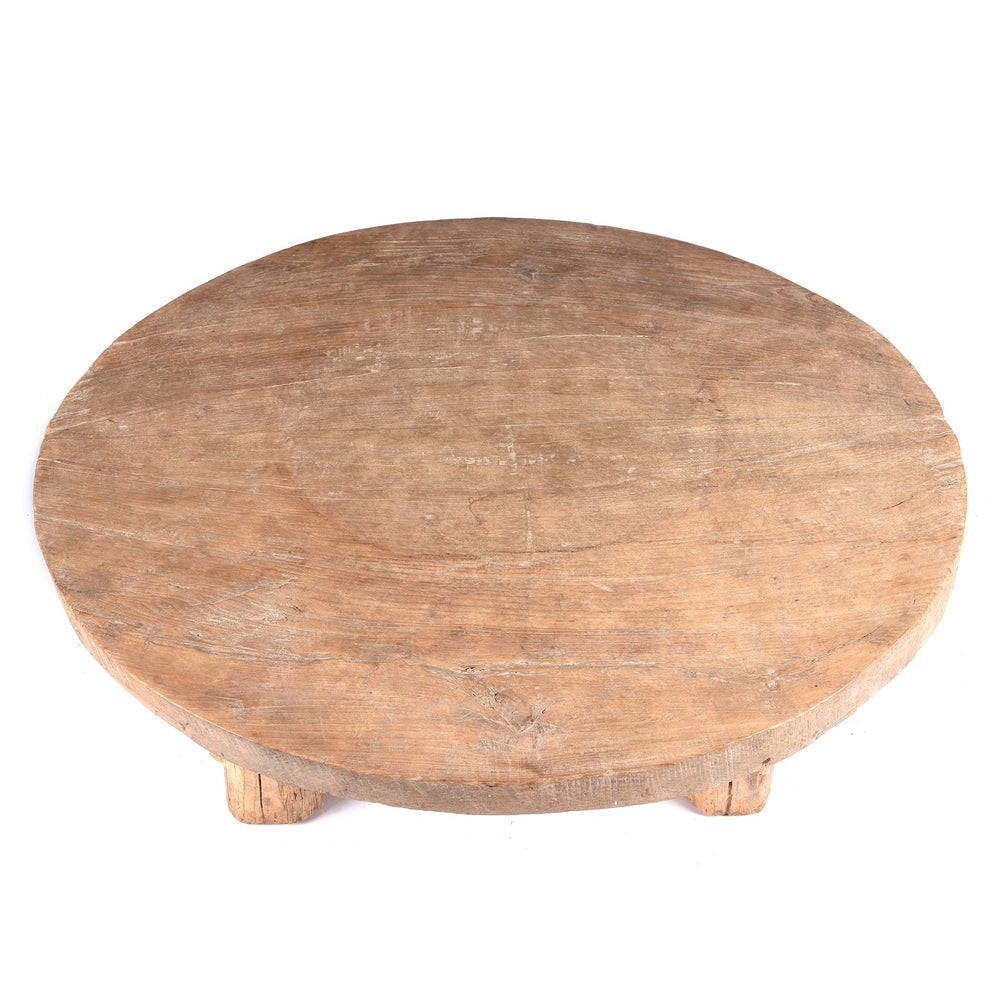 Round Elm Farmers Table From Shanxi - Ca 100 Yrs Old | Indigo Antiques