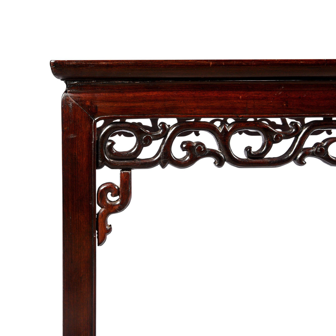Antique Carved Qing Chinese Rosewood  Opium Coffee Table - Detail | Indigo Antiques