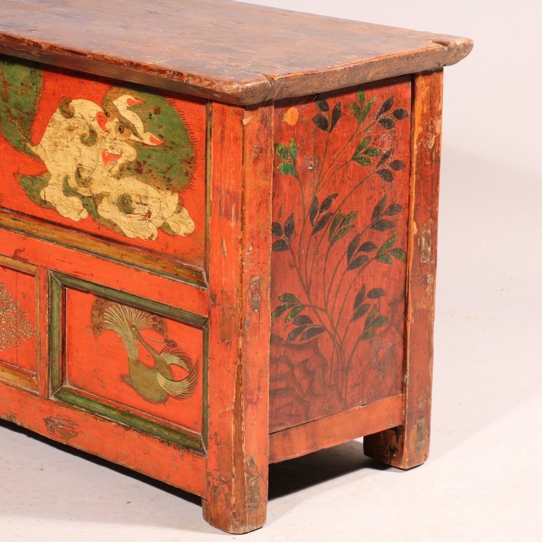 Tibetan Choksar With Snow Lion Painting - 19thC | Indigo Oriental Antiques