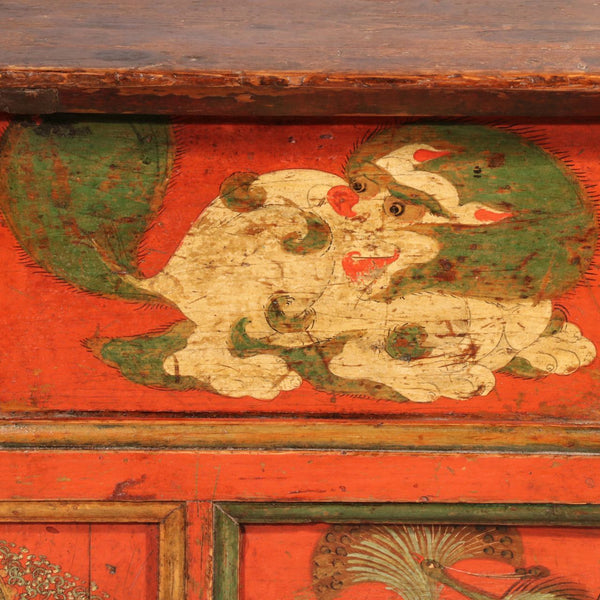 Tibetan Choksar With Snow Lion Painting - 19thC