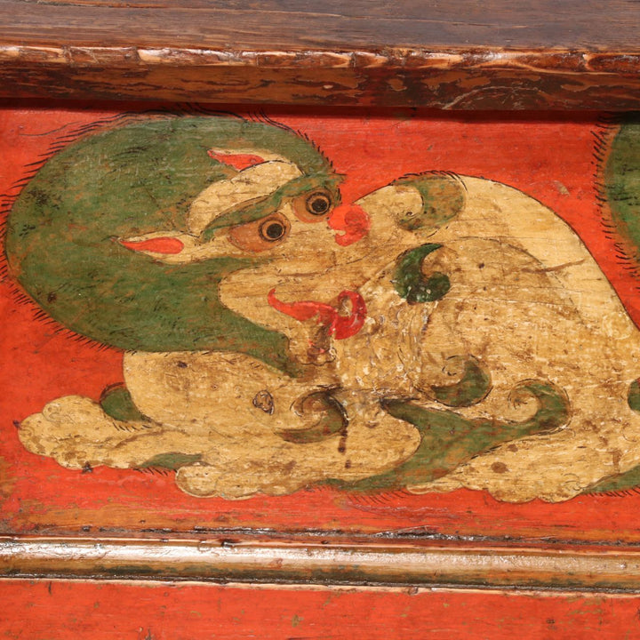Tibetan Choksar With Snow Lion Painting - 19thC | Indigo Oriental Antiques