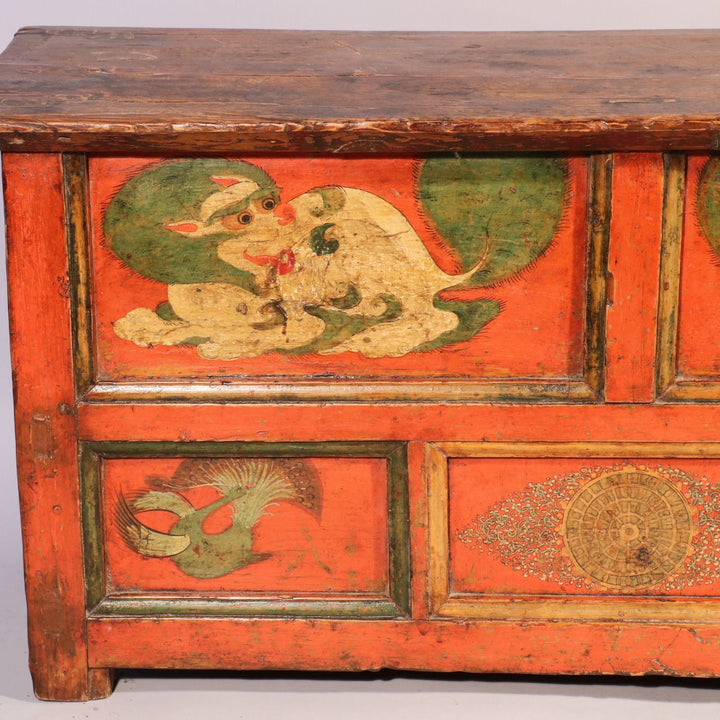 Tibetan Choksar With Snow Lion Painting - 19thC | Indigo Oriental Antiques