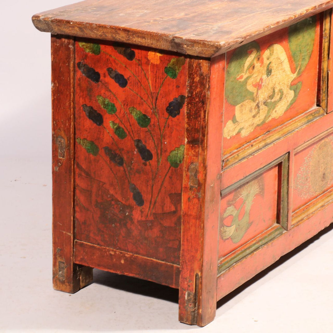 Tibetan Choksar With Snow Lion Painting - 19thC | Indigo Oriental Antiques