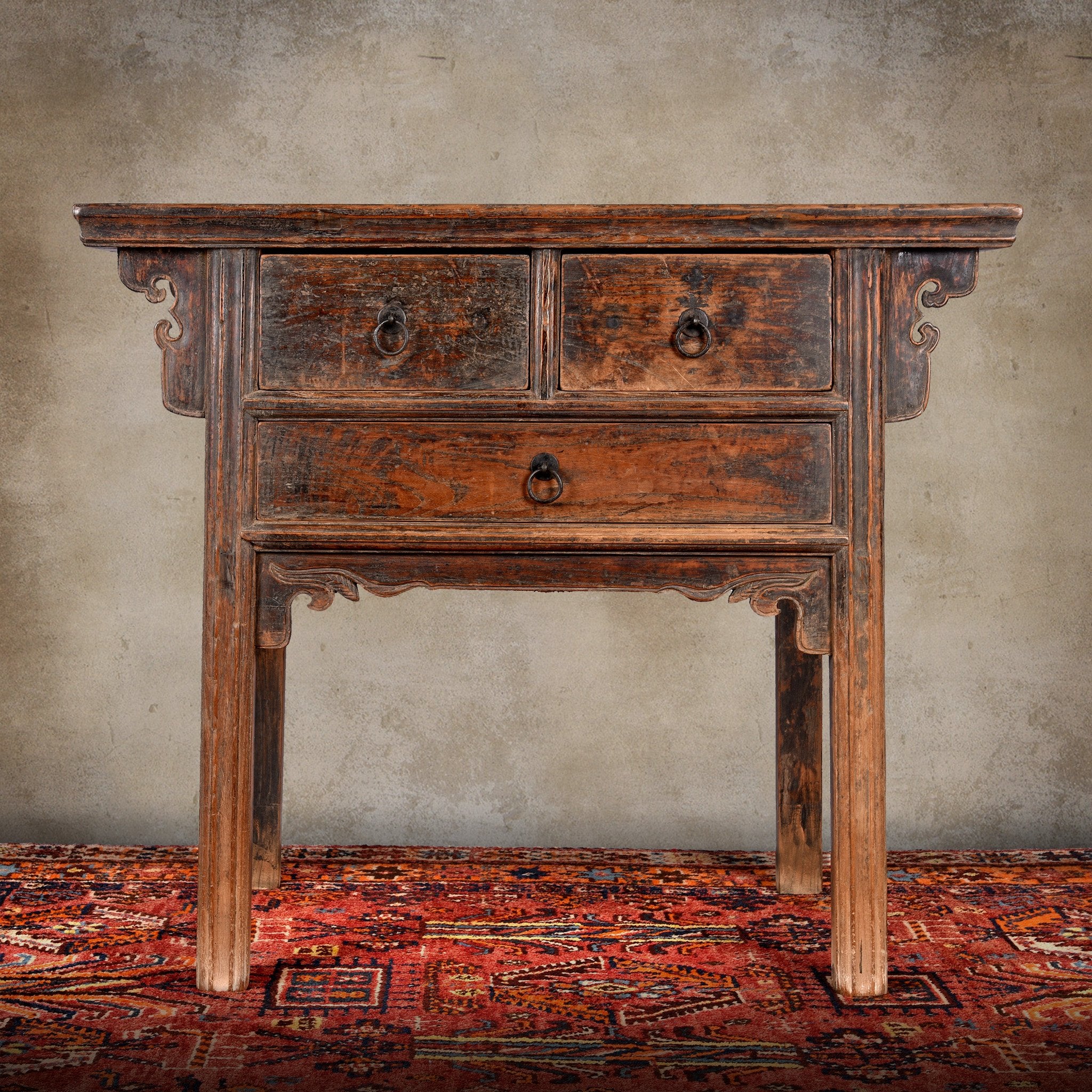 Elm Wine Table From Shanxi Province - 19thC - 100 x 49 x 86 (wxdxh cms) - C1235