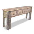 4 Drawer Painted Console Table Made From Reclaimed Teak