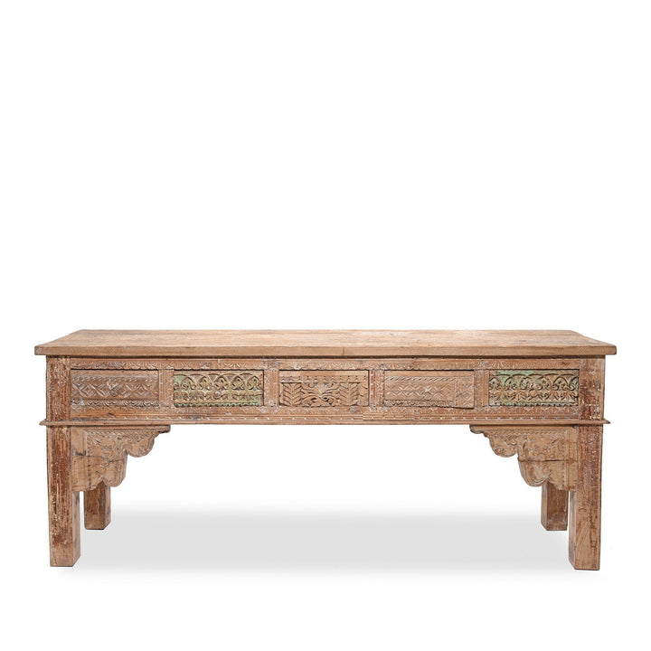 5 Drawer Painted Console Table Made From Reclaimed Teak | Indigo Antiques