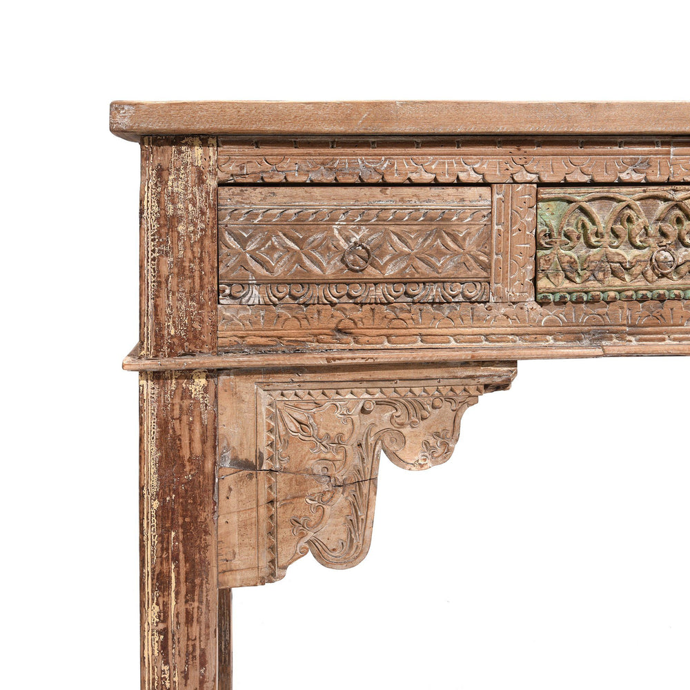 5 Drawer Painted Console Table Made From Reclaimed Teak | Indigo Antiques