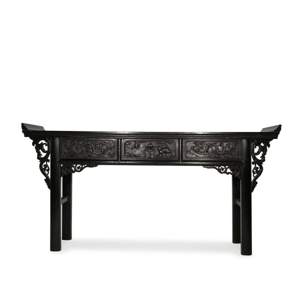 Black Lacquer Altar Table from Shandong - 19thC Black Lacquer Altar Table from Shandong - 19thC