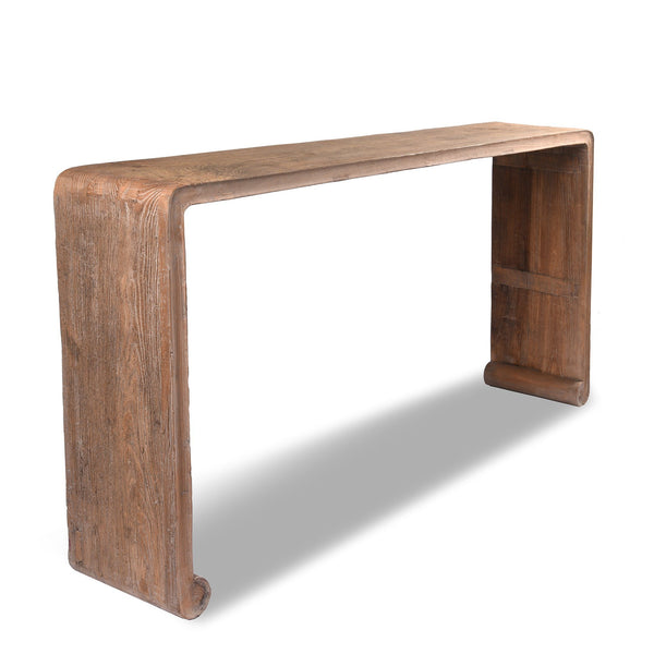 Bleached Ribbon Altar Table Made From Reclaimed Elm