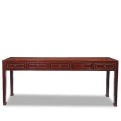 Burgundy Lacquer Altar Table From Shanxi - 19thC Burgundy Lacquer Altar Table From Shanxi - 19thC