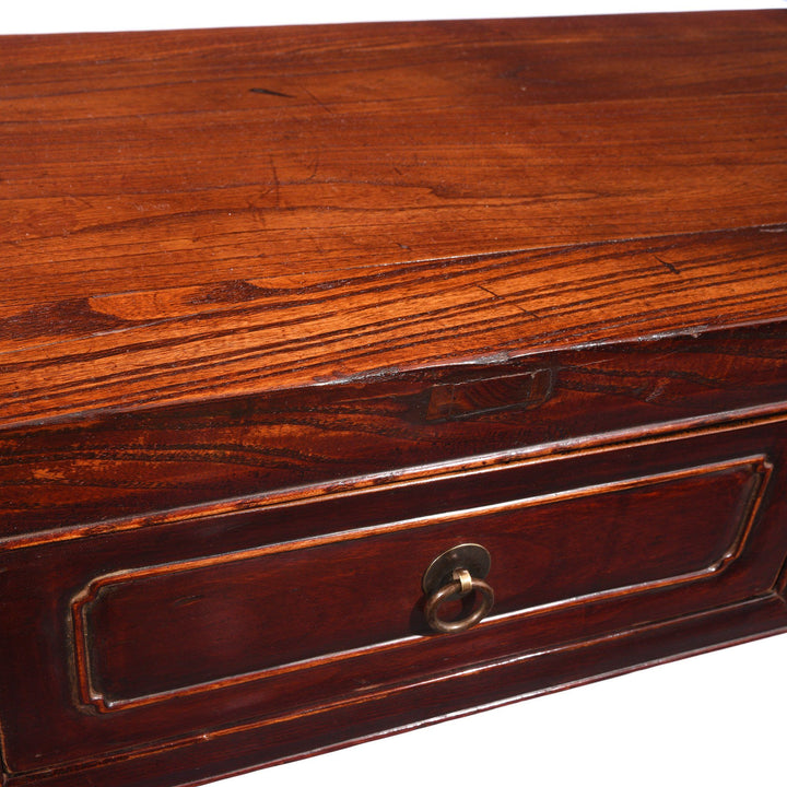 Detail From Aubergine Lacquer Five Drawer Altar Table From Shanxi - 19thC | Indigo Antiques