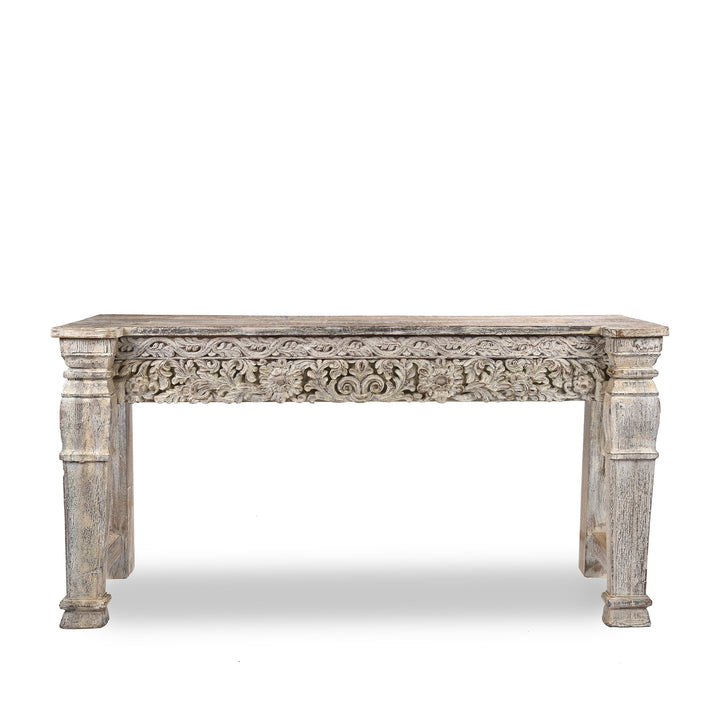 Indian Reclaimed Teak Wood Console Table With Painted Finish - 152 x 43 x 80 (wxdxh cms) - A00098