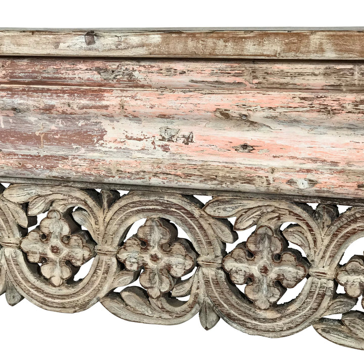 Reclaimed Teakwood Console Table With Painted Finish - 170 x 46 x 87 (wxdxh cms) - A5827