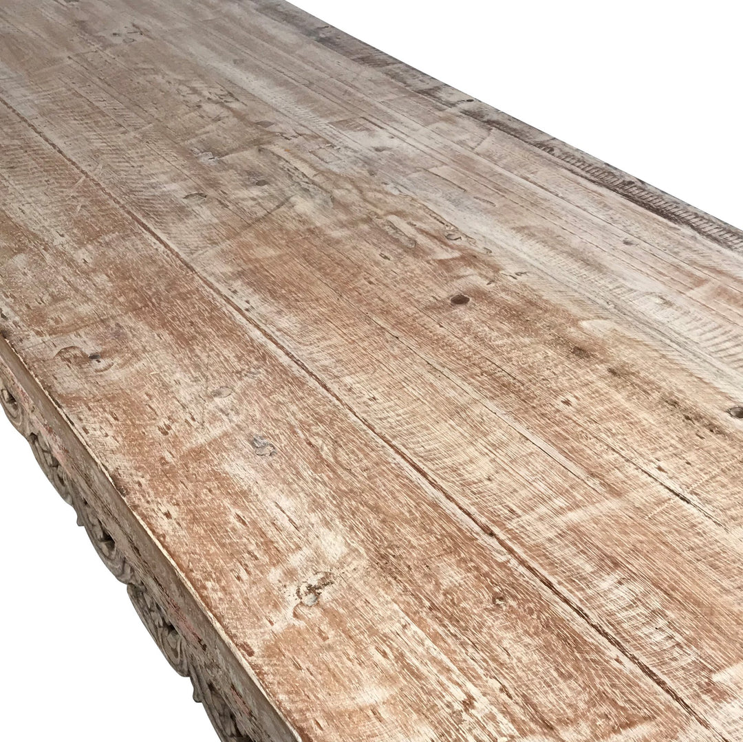 Reclaimed Teakwood Console Table With Painted Finish - 170 x 46 x 87 (wxdxh cms) - A5827