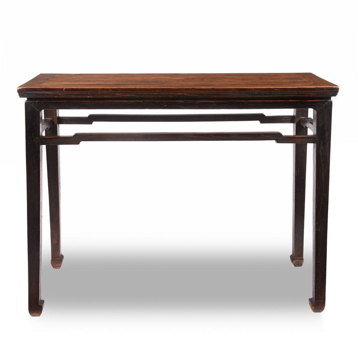 Elm Console Table with Dark Lacquer Finish - 19thC | indigo Antiques