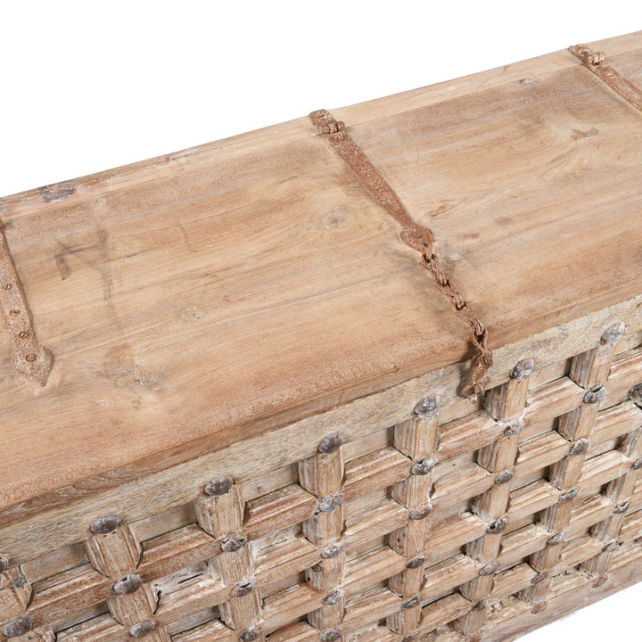 Surface View Of Indian "Pithara" Chest From Gujarat - 19thC | Indigo Antiques