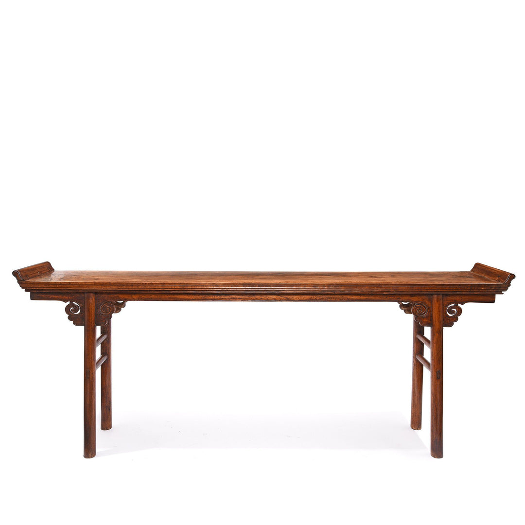 Antique Chinese Altar Table With Oak Top & Elm Legs From Gansu - 19thC | Indigo Antiques