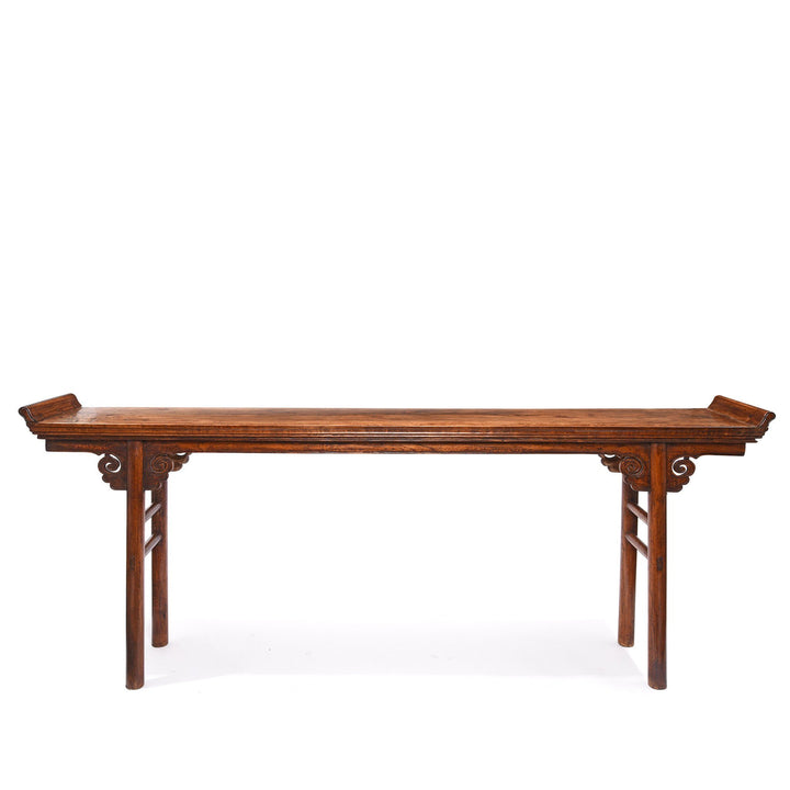 Antique Chinese Altar Table With Oak Top & Elm Legs From Gansu - 19thC | Indigo Antiques